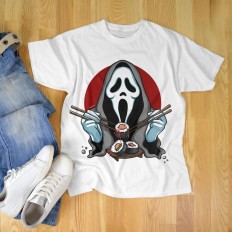 T-shirt Ghostface e sushi disegnata da Neythiriis