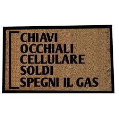 Zerbino "Over 40/50/60/......." - Asciugapassi personalizzato con cornice in gomma