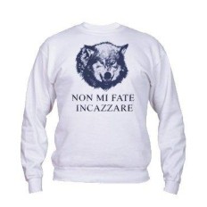 Felpa Girocollo Wolf Non Mi Fate Incazzare