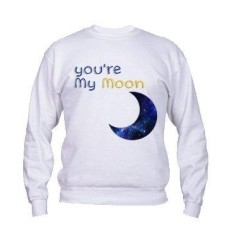 Felpa Girocollo You're My Moon