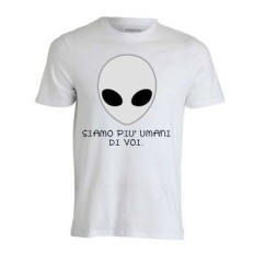 Felpa Girocollo Alieno Siamo Piu' Umani Di Voi