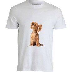 T-shirt Cane con Cuffie