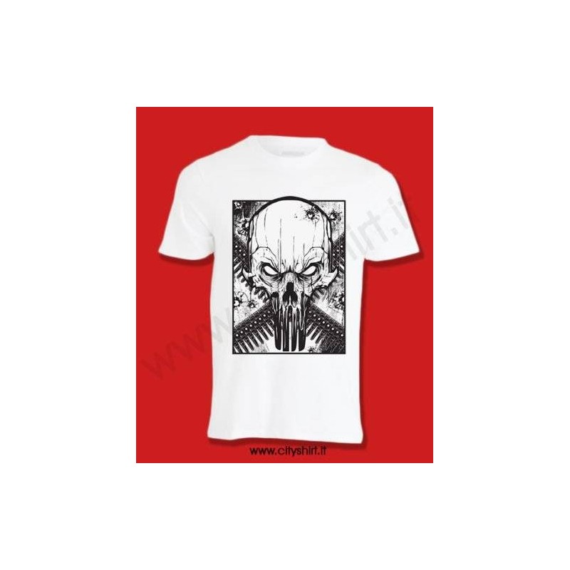 T-shirt Skull Gun