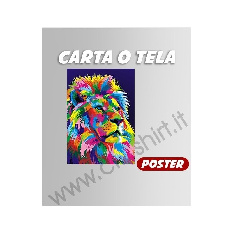 Poster Lion Full Color Carta o Tela Poster Lion Full Color Carta o Tela