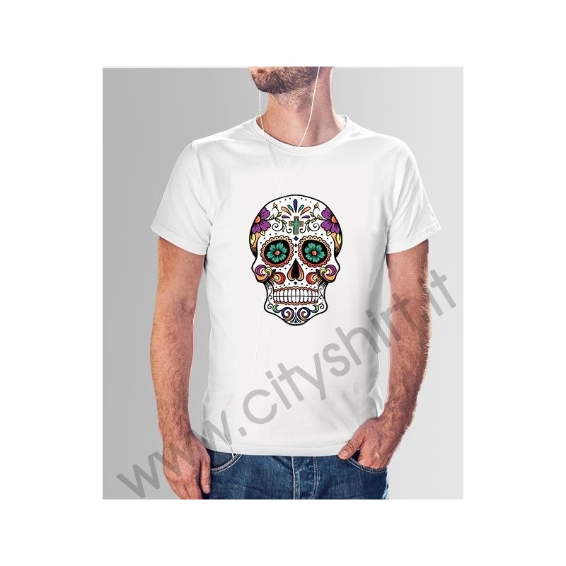 T Shirt Teschio floreale T Shirt Teschio floreale