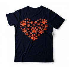 T-shirt  heart paws