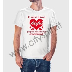T-shirt Io amo il mio papà proprio come la mia mamma