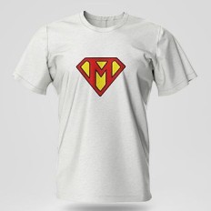 T-Shirt Personalizzabile con Iniziale Stile Superman