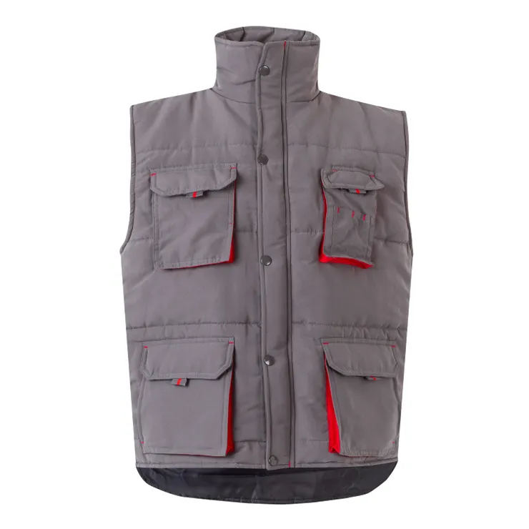 GILET TRAPUNTATO BICOLORE MULTITASCHE