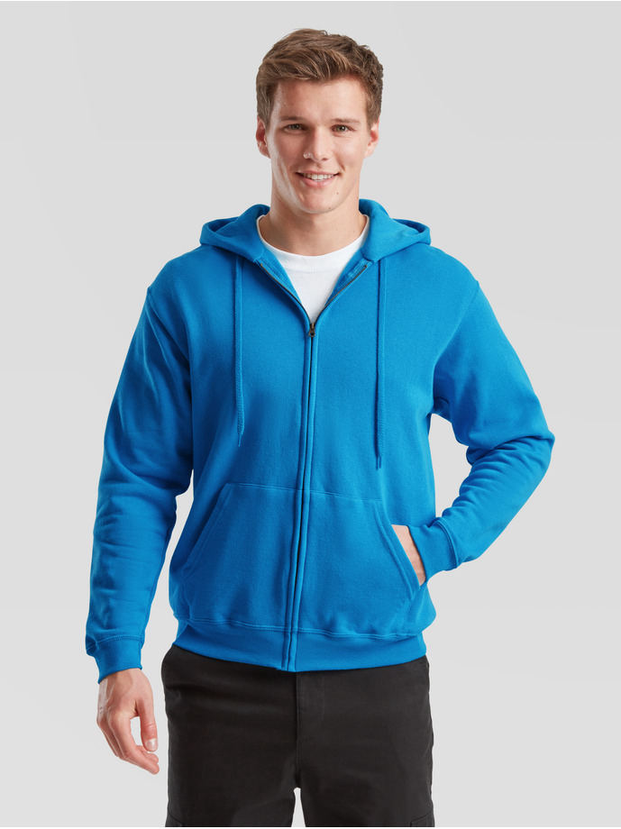 FELPA ZIP + CAPPUCCIO UOMO 80/20