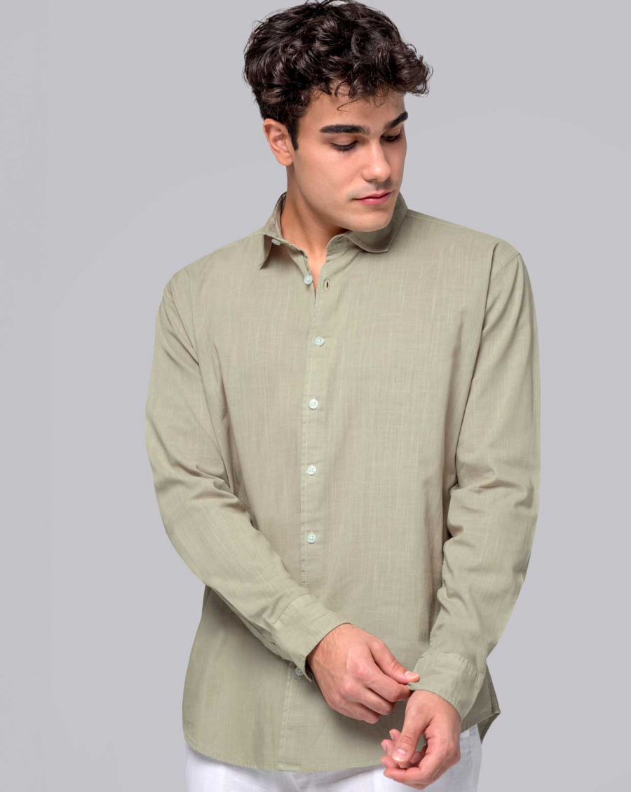 CAMICIA MAN EFFETTO LINO